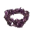 Amethyst Polished Chip Crystal Woven Stretch Bracelet