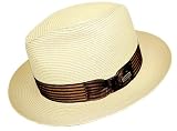 Steve Harvey By Dobbs Tan Harvey 100% Panama Straw Fedora Hat
