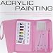 Pink Acrylic Painting Set Easel, Paints, Canvas & Case