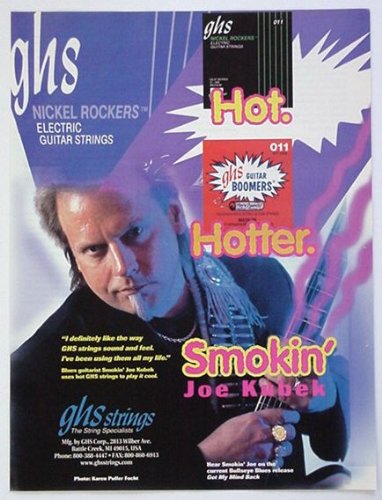 1997 Smokin' Joe Kubek Photo GHS Guitar Strings Print Ad (Music Memorabilia) (1289)