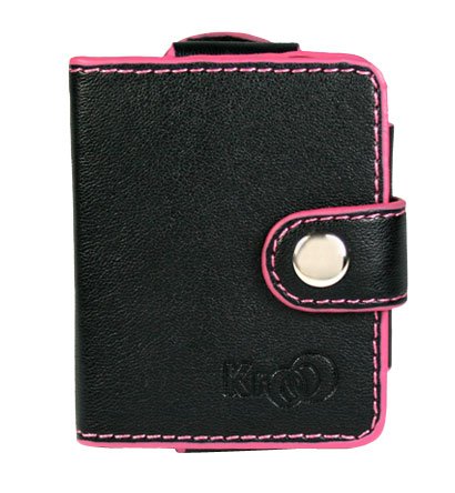 Apple Ipod Nano 3rd Generation Nano with Video Wallet Carrying Case for Apple Ipod Nano 3rd Generation Apple Ipod Nano 8 Gb 4gb New Ipod Nano Case (Black with MAGENTA Trim)