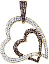 1.15CT-DIAMOND HEART PENDANT / 10KYG