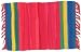 Durable Hand Woven 100% Cotton Colorful Fuschia Striped Rag Placemat 12x18 Inches Set / 6