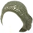 New Cotton Light Hand Knit Crochet Slouchy Beret Hat Gray