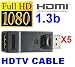 20 Pin DisplayPort to HDMI Femail Cable Adapter for Digital AV Connection - Qty: 5