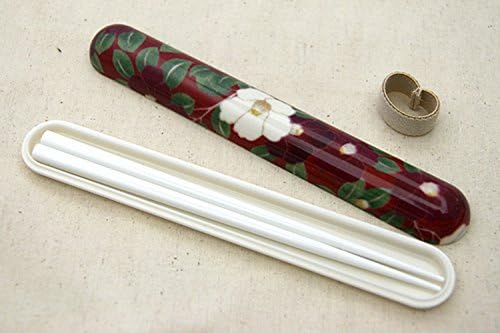 Japanese Pattern cloth sticking chopsticks , chopstick case set Tsubakiaka