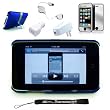 Apple iPod Touch 8GB, 16GB, 32GB, 64GB 3rd Generation (newest model) Stand Alone 3 pieces Cover Case + Includes a 3 in 1 USB Travel Charger Set Home, Car Charger / USB Data Sync Cable + Includes a 4-inch eBigvalue TM Determination Hand Strap and a Mirror Screen Protector For your iPod