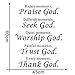 Newsee Decals 1 X Wall Vinyl Decal Quote Sign Christian Praise God DIY Art Sticker Home Wall Decor