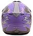Youth Offroad Gear Combo Helmet Gloves Goggles DOT Motocross ATV Dirt Bike MX Motorcycle Purple - XL