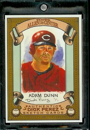 2007 Topps Allen & Ginter Dick Perez # 7 Adam Dunn Cincinnati Reds Baseball Card