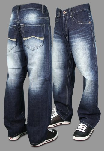 Buy Avirex “Bosox Sand Washed” Mens Denim Jeans, Medium Blue or Dark Blue