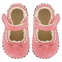 Pediped Isabella Fuchsia Mary Janes with Sheepskin Lining