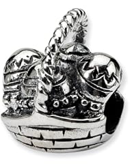 Sterling silver Easter Basket Charm Bead Fits Pandora Chamilia Biagi Bracelet