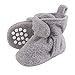Luvable Friends Unisex Baby Cozy Fleece Booties, Heather Gray, 6-12 Months
