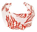L. Erickson USA Scarf Headband - Coral White - As Seen in Self Magazine