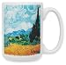 Van Gogh - Yellow Wheat & Cypresses 15 Oz. Ceramic Coffee Mug