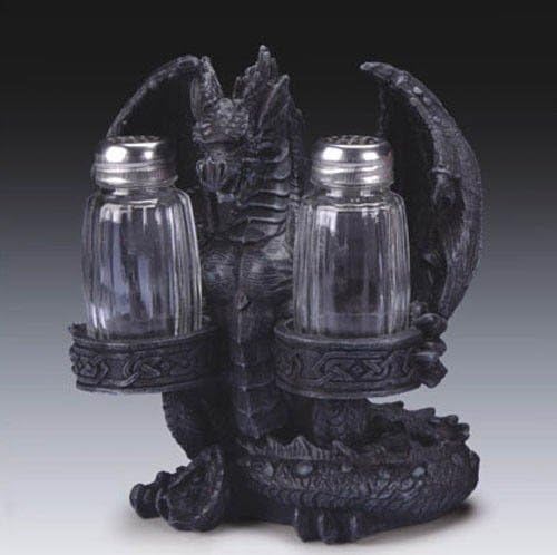 Medieval Dragon Salt And Pepper Shakers Home Kitchen Decor Figurine Statue 6.5"H