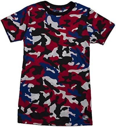 CAMOsport Women's Short Sleeve Tee - Monte Medium Red-White-Blue-Black