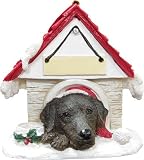 Black Lab Dog House Ornament