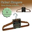 Karen Rhodes Velvet Kids Hangers, Camel, Set of 6