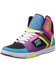 Shoes: DC Womens Stance Hi Fashion Sneaker,Black/Fluorescent Shocking Pink,6 M US - DC