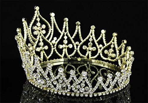 Bridal Party Prom Pageant Beauty Contest Homecoming 4.25" (11 cm) Tall Gold Tiara Crown