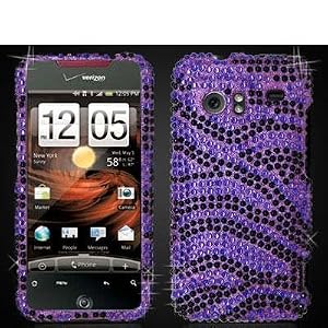 Purple n Black Zebra Bling Rhinestone Case Droid Incredible Purple n Black Zebra Bling Rhinestone Case Droid Incredible