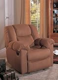51qH3X%2BL61L. SL160  Microfiber Plush Rocker/Recliner in Light Brown Finish