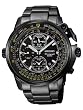 Seiko - Men's Black IP Pilot - SNAB69P1
