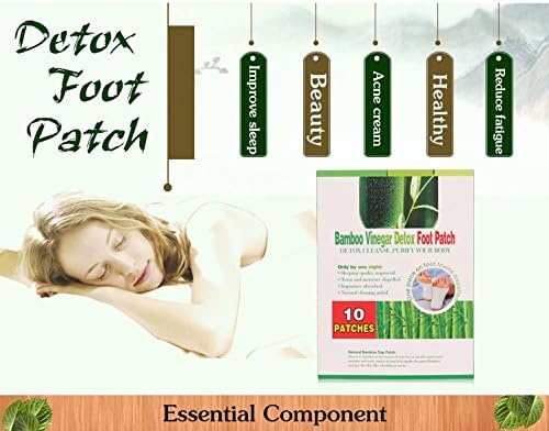 Vinegar Bamboo foot patch (1box =10 patches + 10 sheets=20pcs), foot plaster, pain  relief