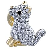 Cute Crystal Puppy Brooches