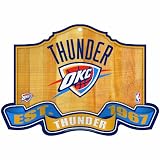 NBA Oklahoma City Thunder 11-by-17 inch "Established" Wood Sign