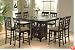 9pc Counter Height Storage Dining Table w/Lazy Susan & Chair Set