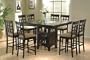 9pc Counter Height Storage Dining Table w/Lazy Susan & Chair Set