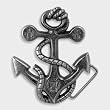 Silver Star ANCHOR Belt Buckle