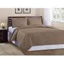 Marcini Luxury Queen Size 3-piece Cotton Quilt Bedspread Set, Latte