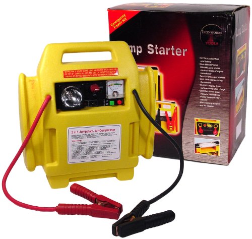 Ironworks Emergency Jump Starter W/air Compressor