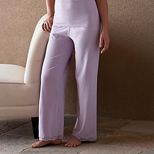 Women Organic Cotton Pajama Pants (Black, Lavender, Natural)