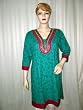 Womans Comfortable Verdigris Tunic Top Bollywood Designer Tunic Top Medium Size
