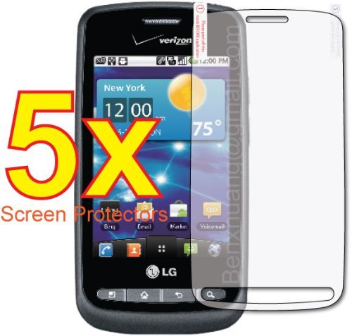 Best Price 5x LG Vortex VS660 Smart Phone Premium Clear LCD Screen Protector Cover Guard Film Kit, no cutting is required! Exact fit and satisfaction guaranteed!