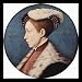 Hans Holbein d. J. (Portrait of Edward VI. as a six year old, Tondo) Framed Art Poster Print - 11 X 17