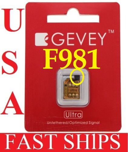 Iphone 4g Unlock Card, Ultra Pro F981 Sim for Unlock Iphone 4g Ios 4.3.1, 4.3.2 4.3.3,4.3.5 5.0 1.59, 2.10, 3.10.1, 4.10, 4.10.1 100% Work 30 Days Money Back