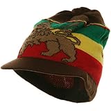 Small Lion Rasta Beanie Visor Hat