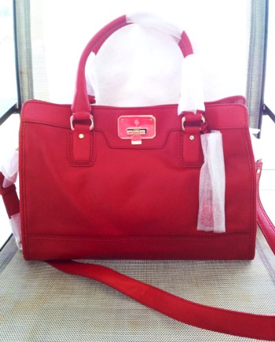 Cole Haan Kendra East West Tango Red Leather Purse Handbag Bag Day Satchel Tote NEW