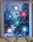 6 Led Color Changing Suction Cup Snowflakes by Collections Etc