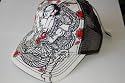 Miami Ink Embroidered Sumo/dragon Hat White Cap