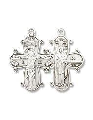 Sterling Silver Christine Cross Pendant Sterling Silver Lite Curb Chain