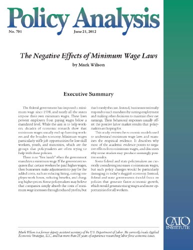 The Negative Effects of Minimum Wage Laws (PA 701)