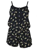 Womens Playsuits Ladies Shorts All In One Parrot Bird Design Black Size 8-16