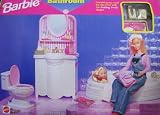 Barbie Folding Pretty House BATHROOM Playset (1997 Arcotoys, Mattel)